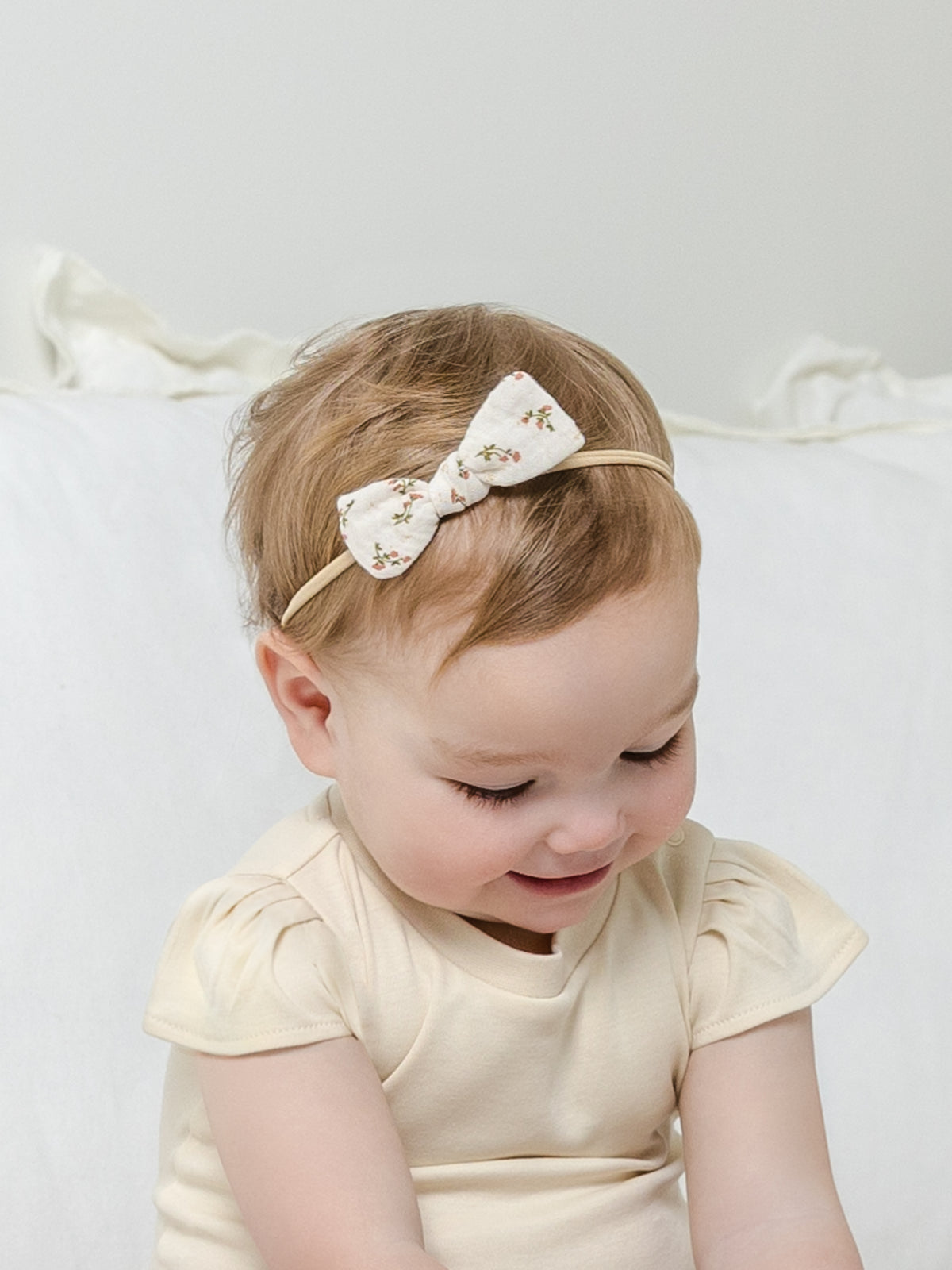 Organic Muslin Bow Headband | Wildflowers
