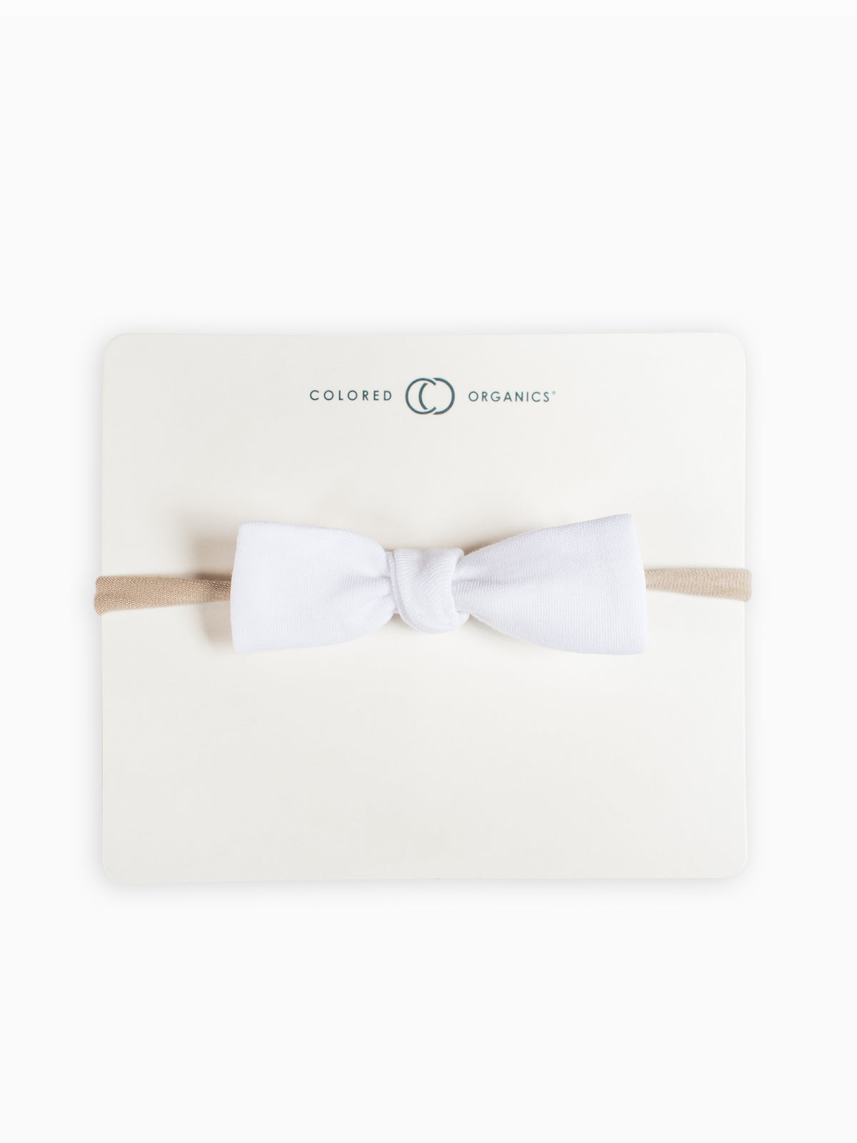 Organic Baby Dainty Bow Headband | White