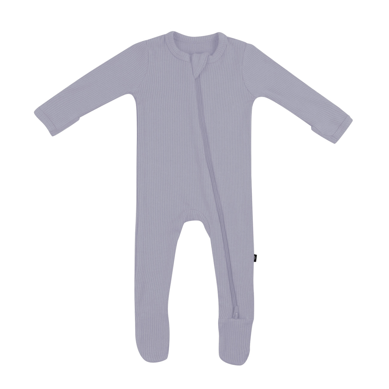 Bamboo Ribbed Cotton Zippered Footie | Haze