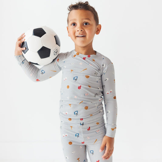 Bamboo Pajama Set | Sports (Ribbed)
