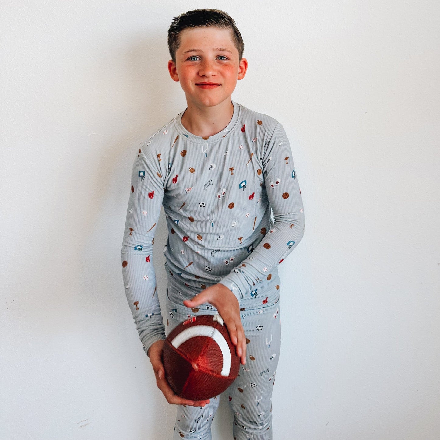 Bamboo Pajama Set | Sports (Ribbed)