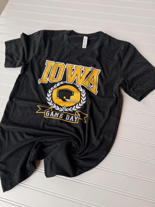 Iowa Game Day ADULT Shirt | Charcoal Black Triblend