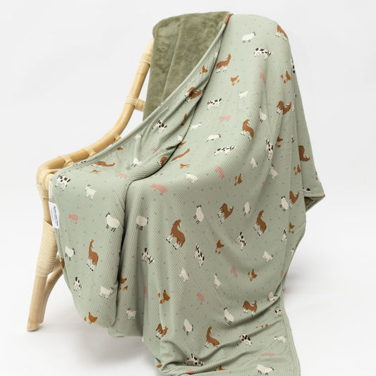 Farm Animals | Bamboo Plush Blanket