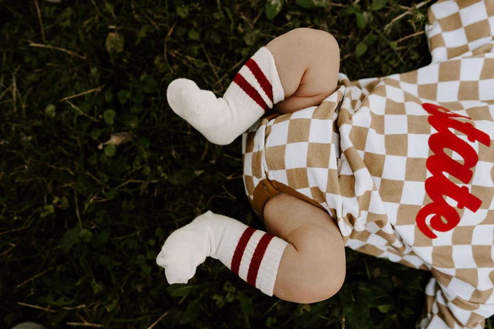 Baggy Sweatshirt Romper | State Mustard Check