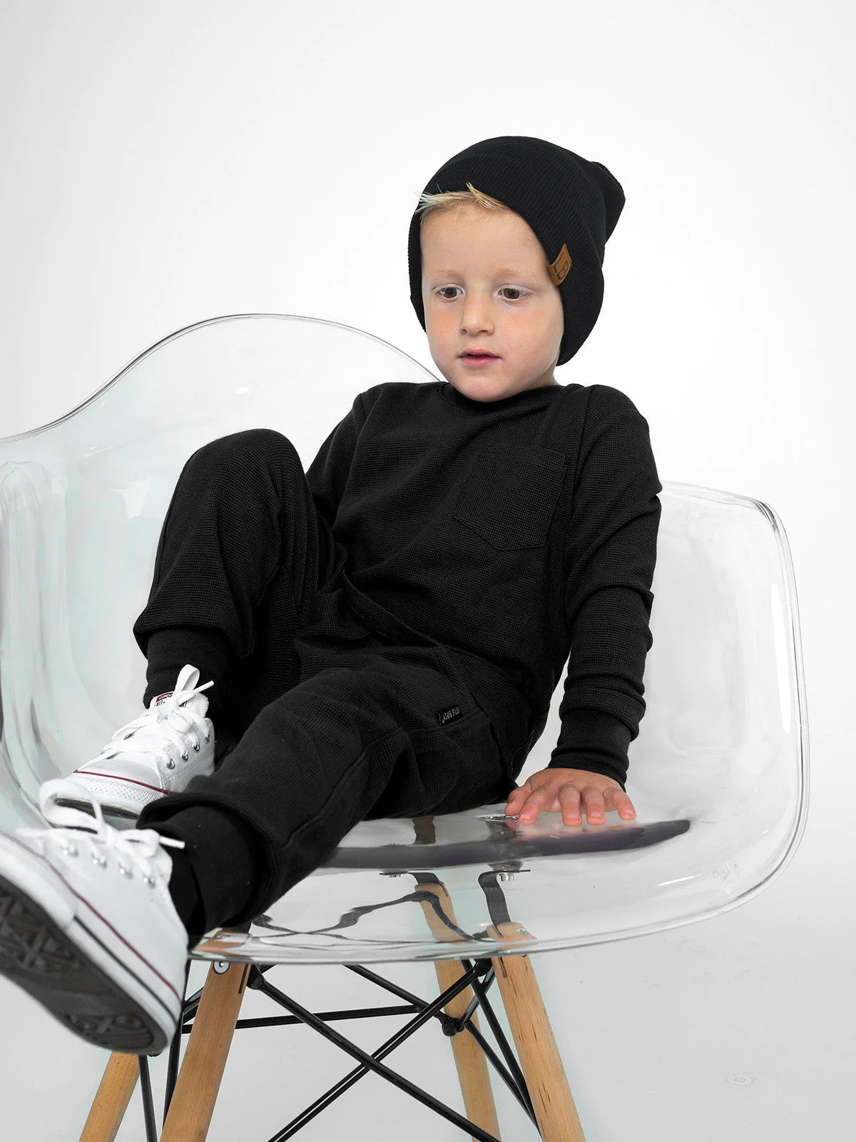 Waffle Joggers | Black