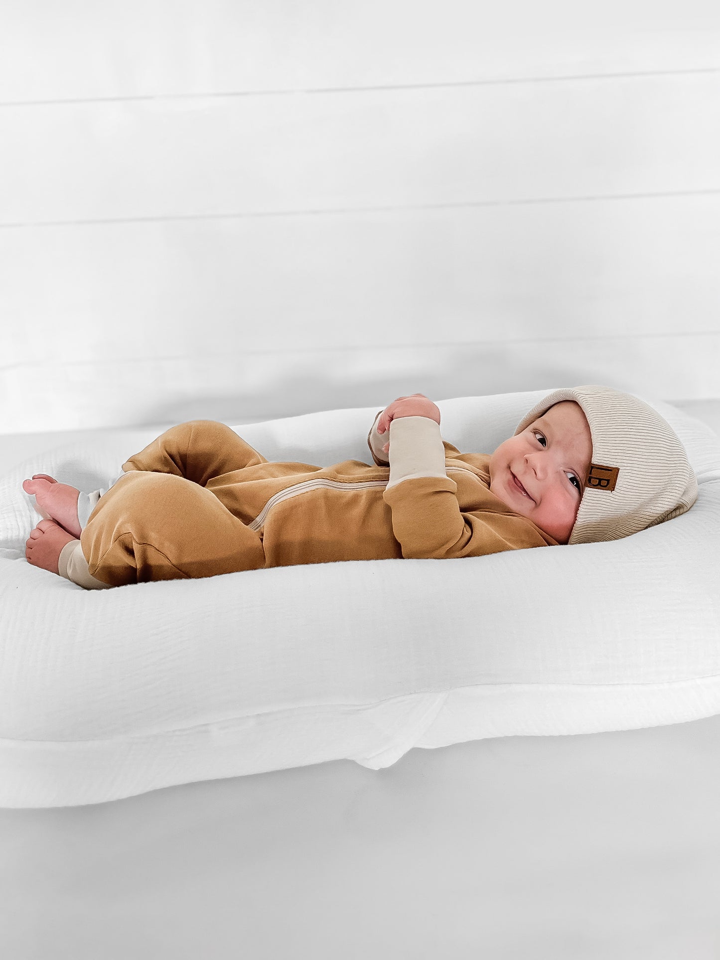 2-Way Zip Romper | Nutmeg