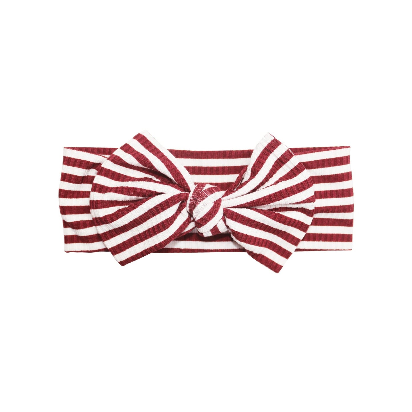 Headband w/ Bow | Red Stripe
