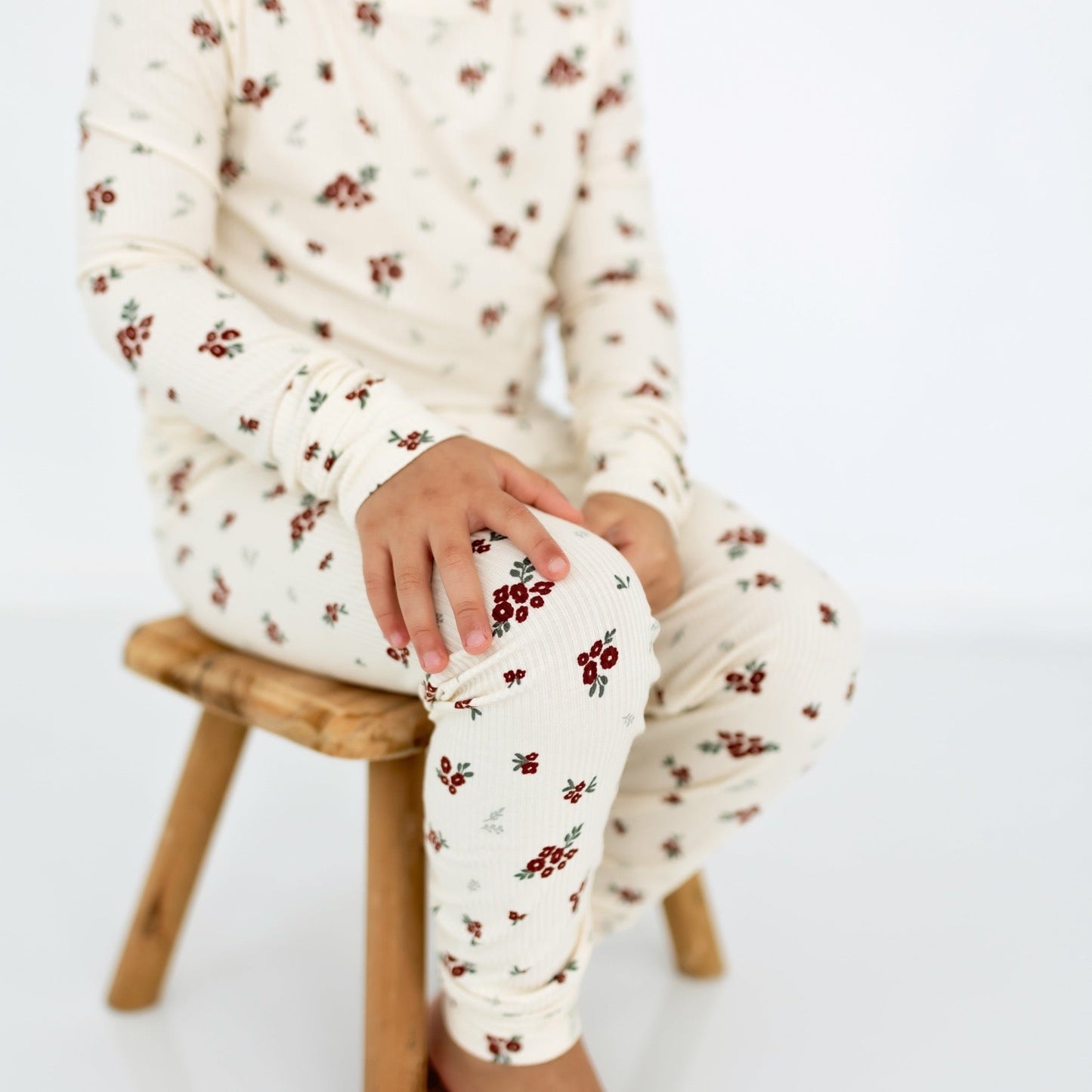 Ribbed Two-Piece Bamboo Pajama Set | Scattered Floral