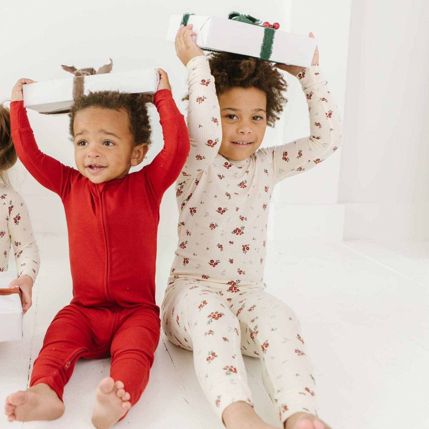 Ribbed Two-Piece Bamboo Pajama Set | Scattered Floral