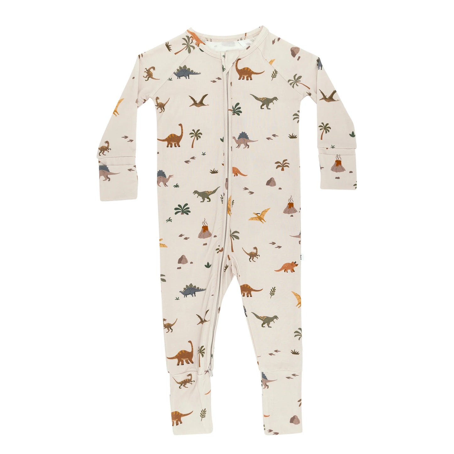 Bamboo Zip Sleeper w/ Fold-Over Feet | Prehistoric Dinosaurs