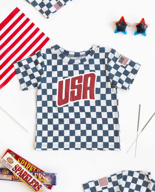 USA Checkered Bamboo Shirt