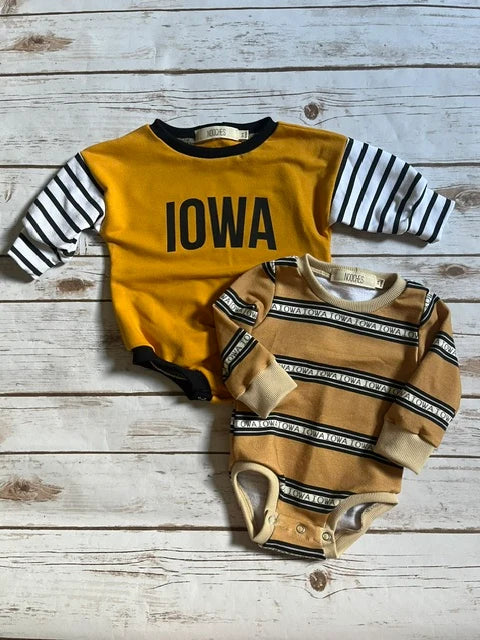 Oversized Romper || Iowa Stripe