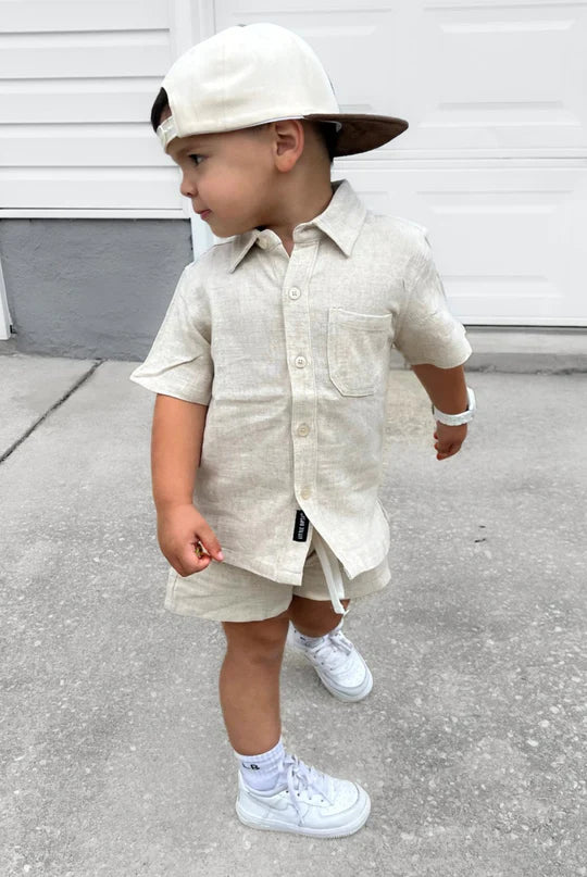 Linen Button Up | Sand