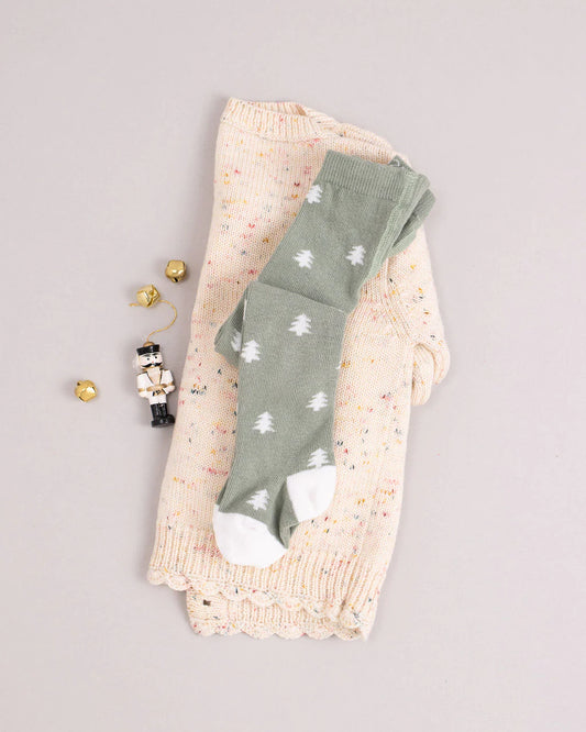 Sage + White Pine Tree Tights