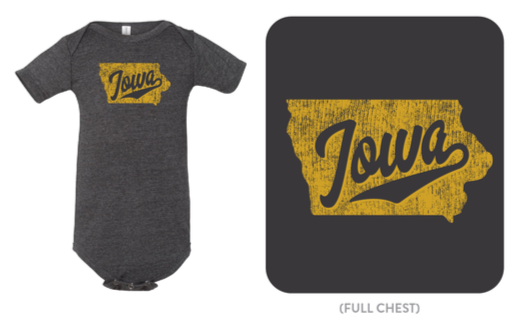 Iowa Onesie | Dark Heather Grey