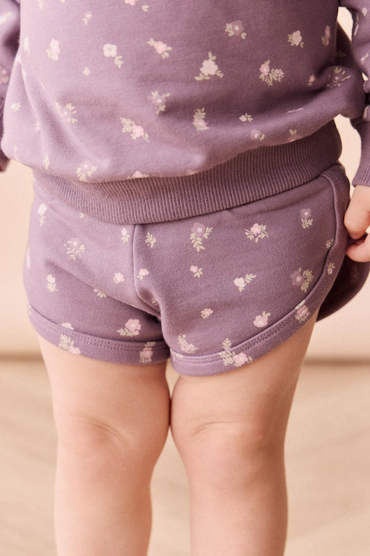 Ivy Track Short | Polly Gray Ridge (Purple Floral)