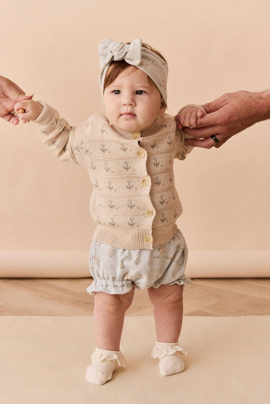 Organic Cotton Frill Bloomer | Petite Fleur Blue