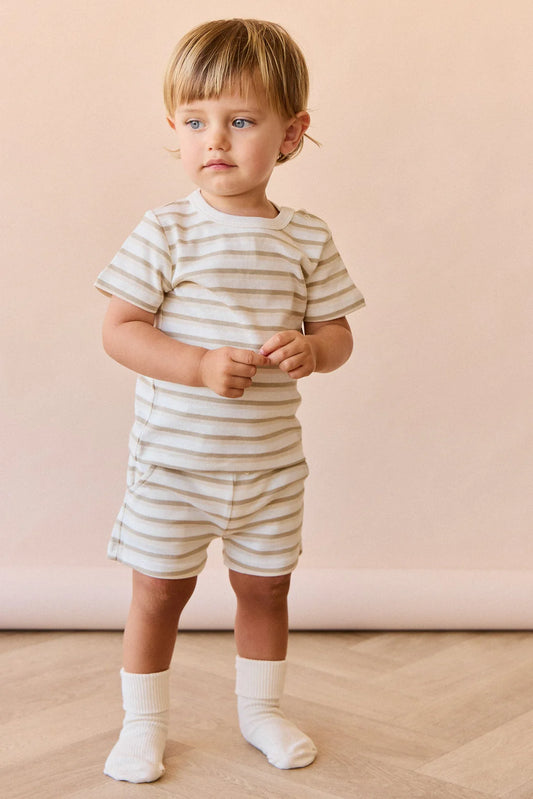 Pima Cotton Willem Short | Sundrenched Stripe