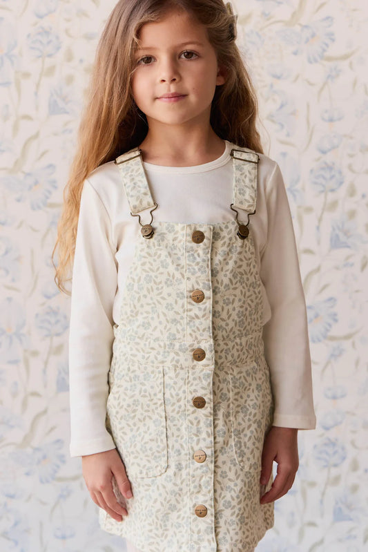 Vintage Overall Dress | Elodie Whisper White