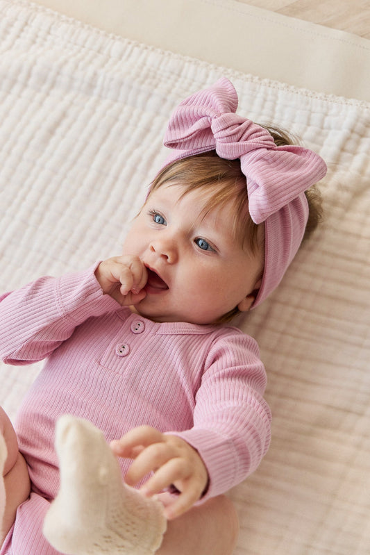 Organic Cotton Modal Long Sleeve Bodysuit | Dahlia