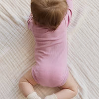 Organic Cotton Modal Long Sleeve Bodysuit | Dahlia