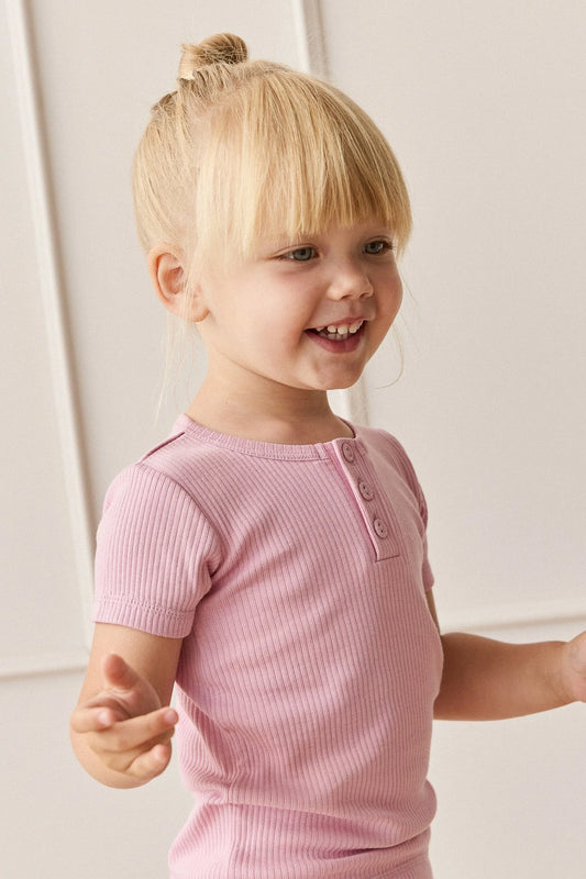 Modal Henley Tee | Dahlia