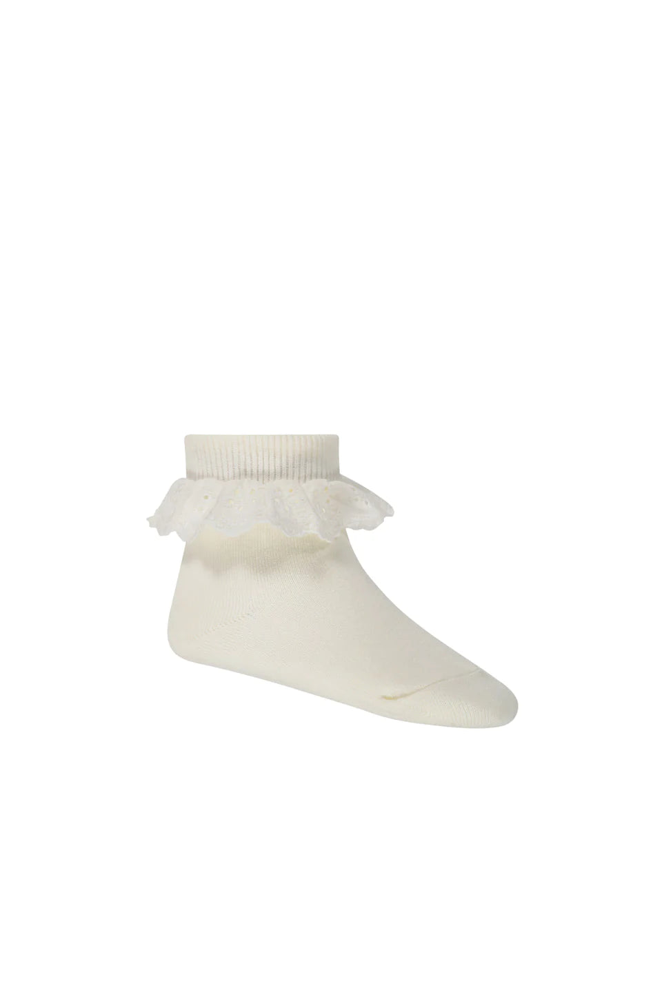 Frill Ankle Sock | White