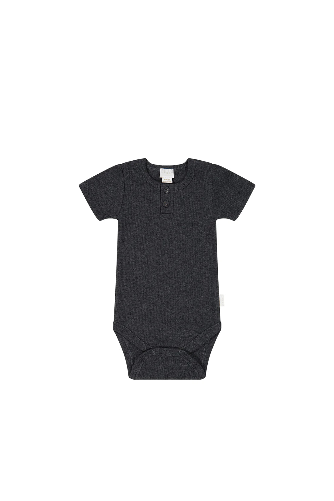 Short Sleeve Henley Bodysuit | Onyx Marle