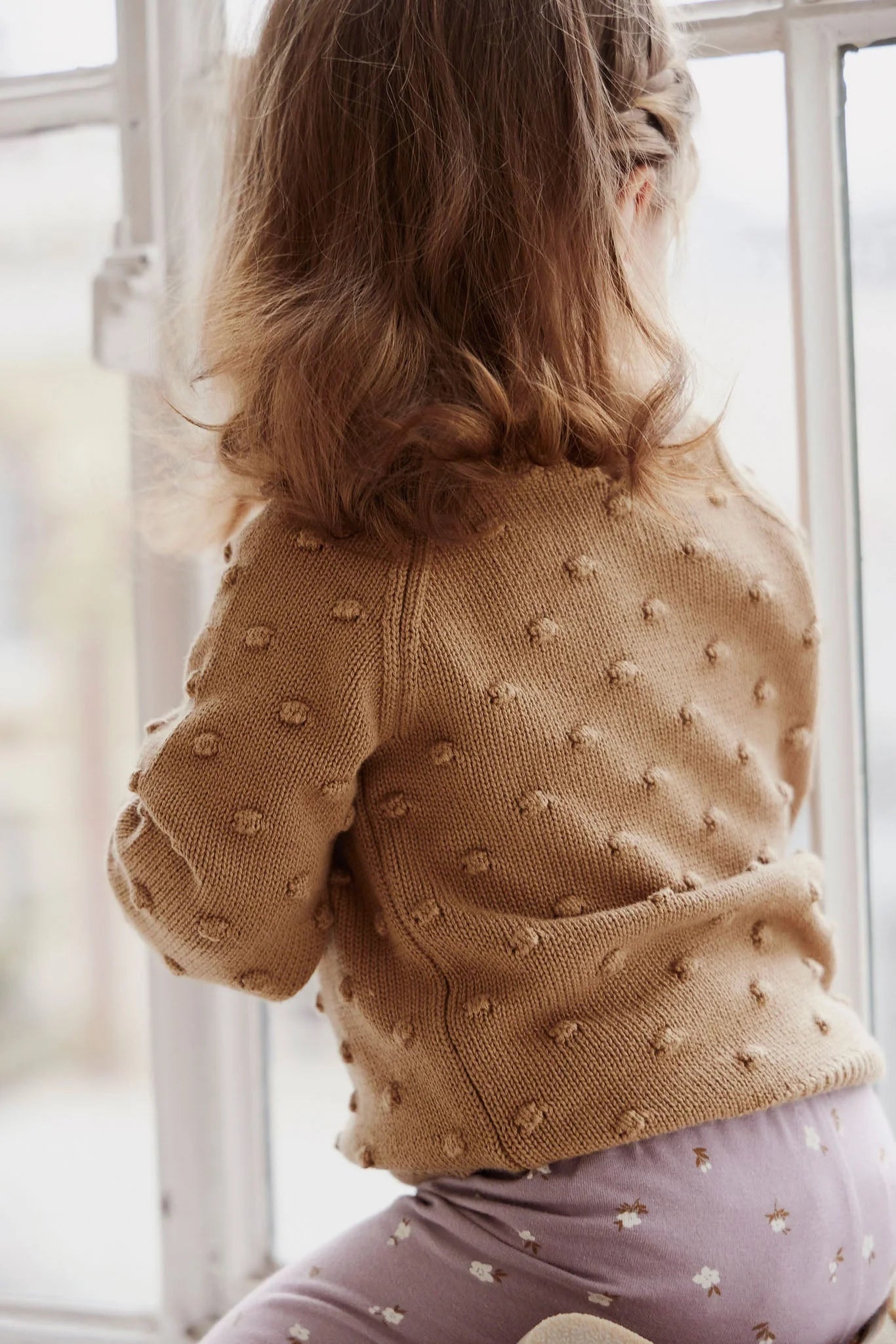 Dotty Knit Sweater | Caramel Cream