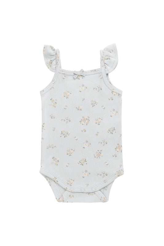 Organic Cotton Bettina Bodysuit | Petite Fleur Blue