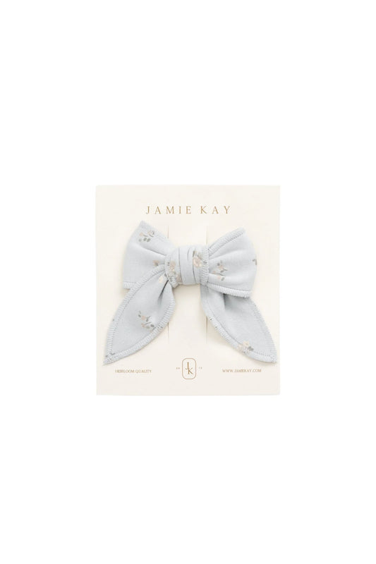 Organic Cotton Bow | Petite Fleur Blue