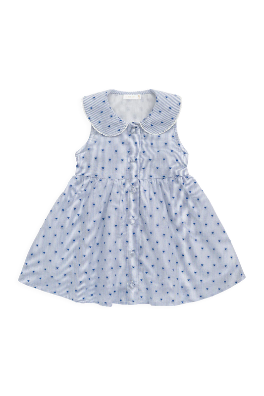 Wisteria Dress | Mon Amour Stripe Indigo Mon Amour Blue Hearts & Stripes
