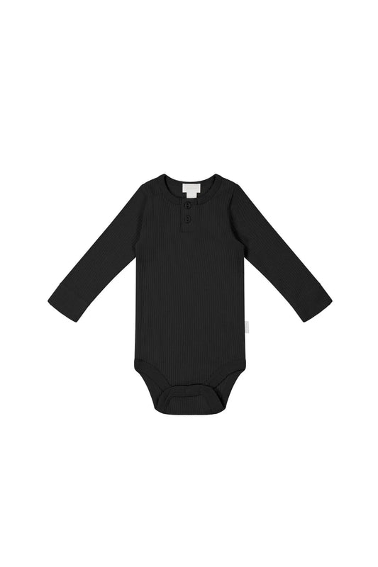 Modal Long Sleeve Bodysuit | Ebony