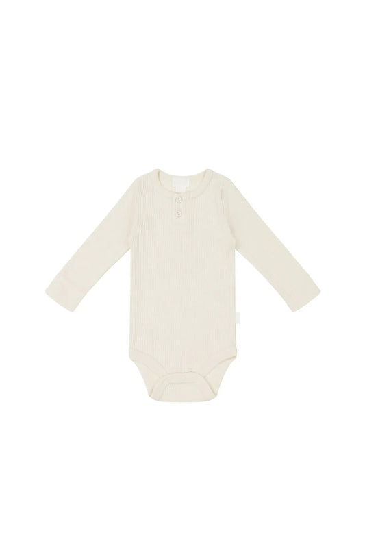 Modal Long Sleeve Bodysuit | Parchment
