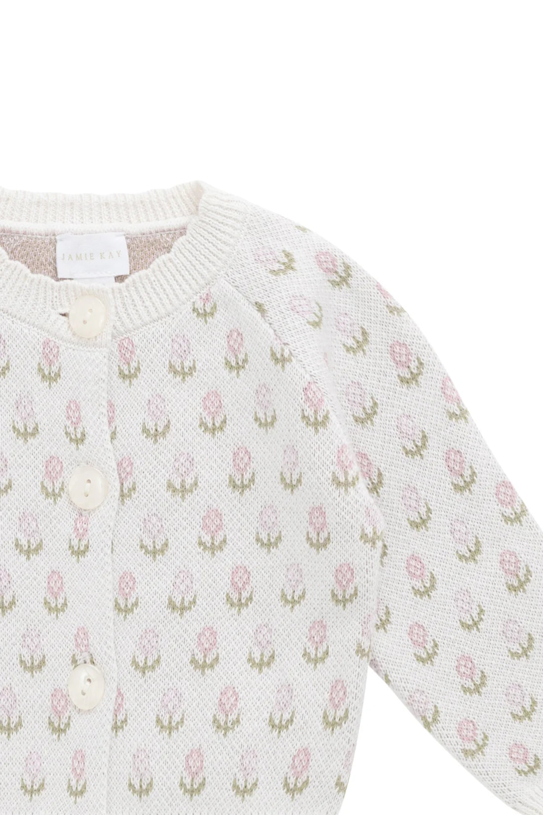 Olivia Cardigan | Olivia Jacquard Slightly Pink