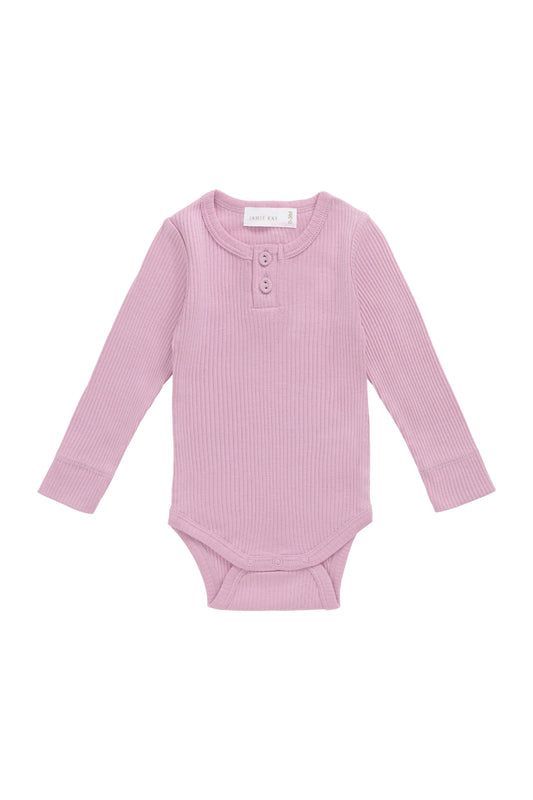 Organic Cotton Modal Long Sleeve Bodysuit | Dahlia