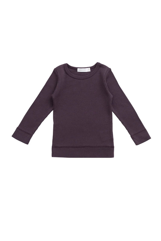 Modal Marina Long Sleeve Top | Blackberry