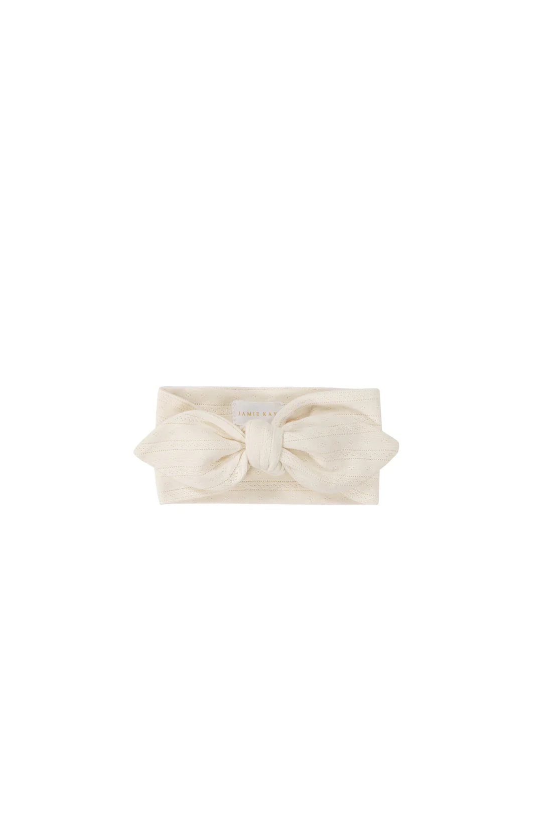 Organic Cotton Pointelle Headband | Natural