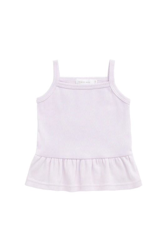 Organic Cotton Fine Rib Lillian Top | Popsicle