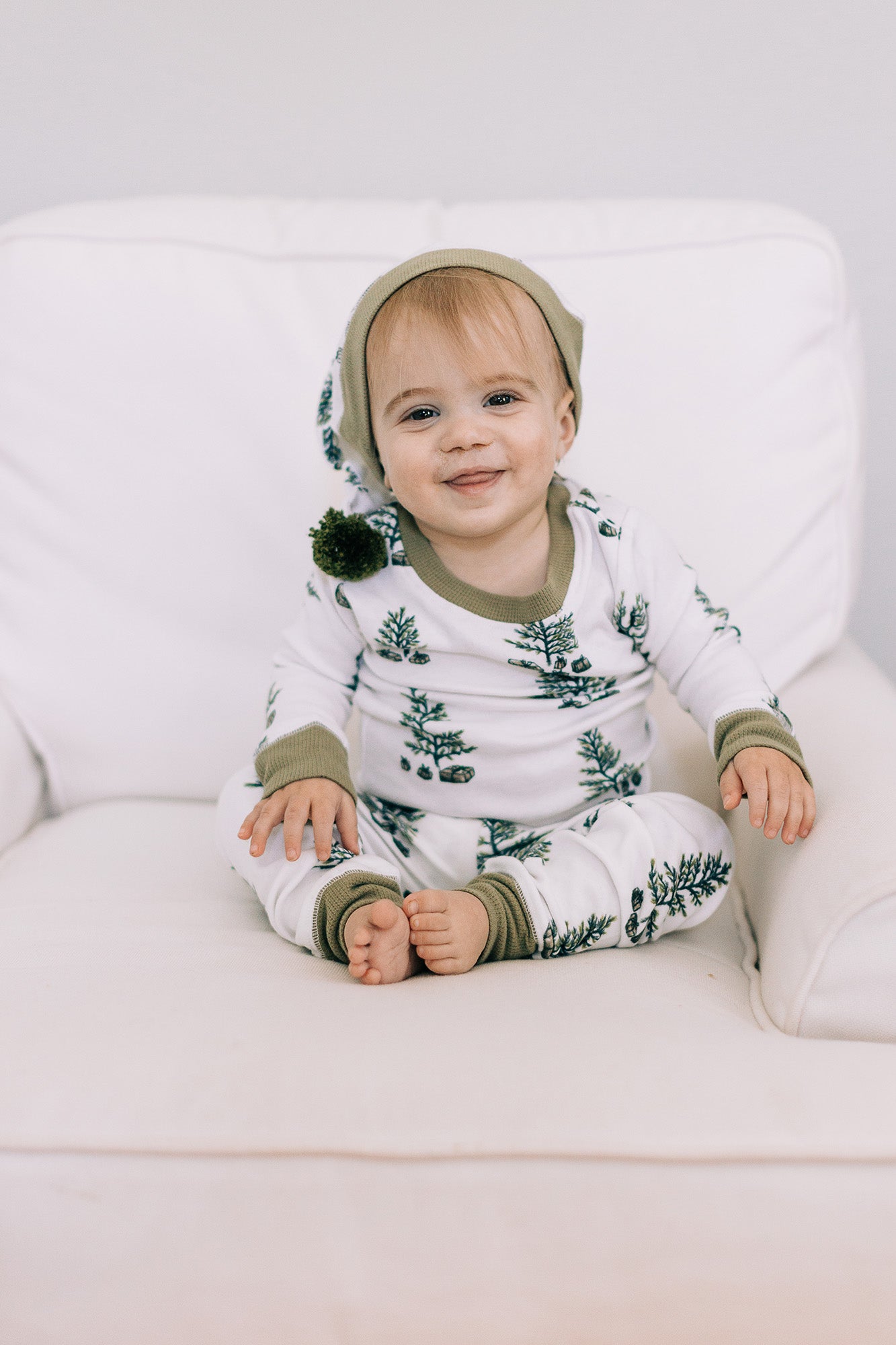 Kids' Organic Holiday PJ & Cap Set | Under The Tree