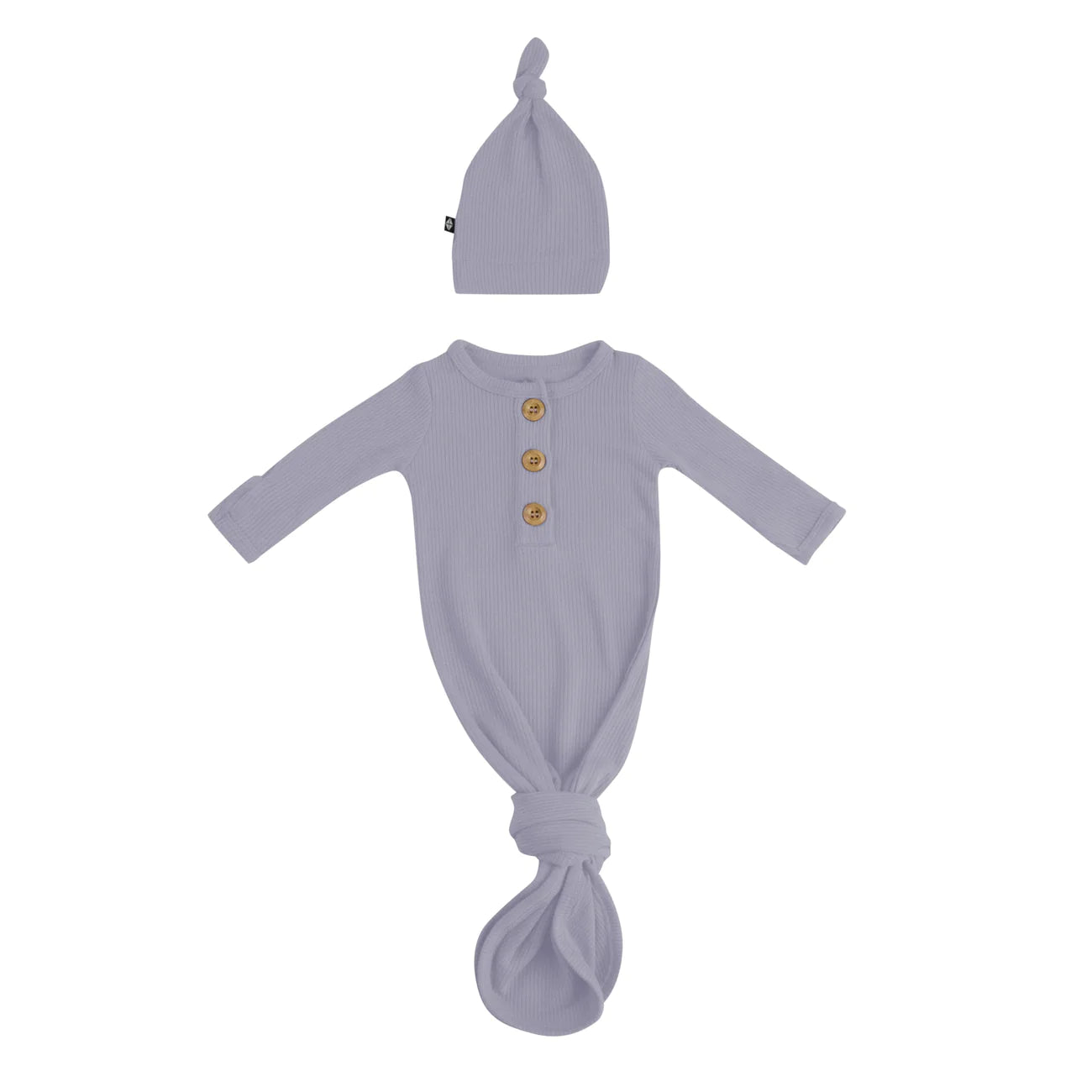 Ribbed Knotted Gown with Hat Set | Haze