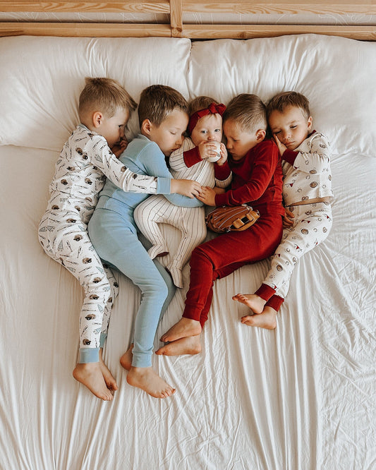 Organic Pajama Set | Game Day (Red Baseball)