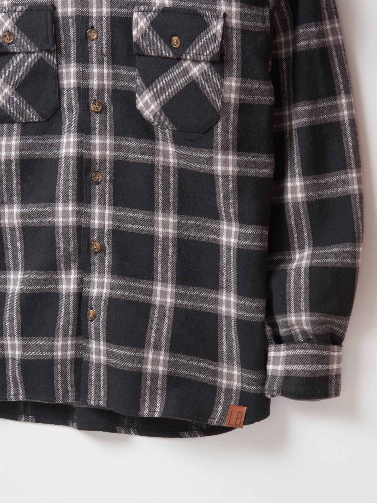 ADULT Hooded Flannel | Black