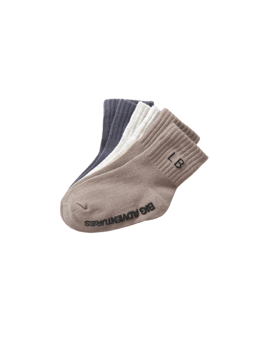 Sock 3-Pack | Smoke, Light Heather Grey, Mushroom