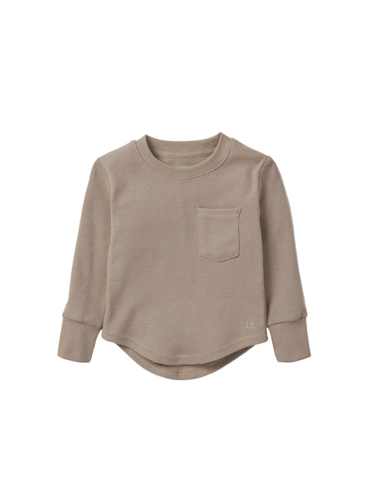 Waffle Long Sleeved Top | Mushroom