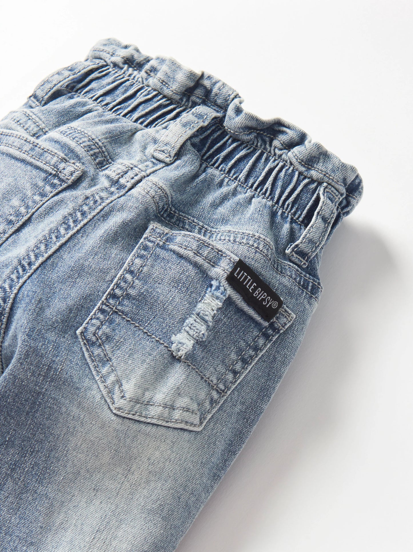 Paperbag Waist Denim | Light Wash