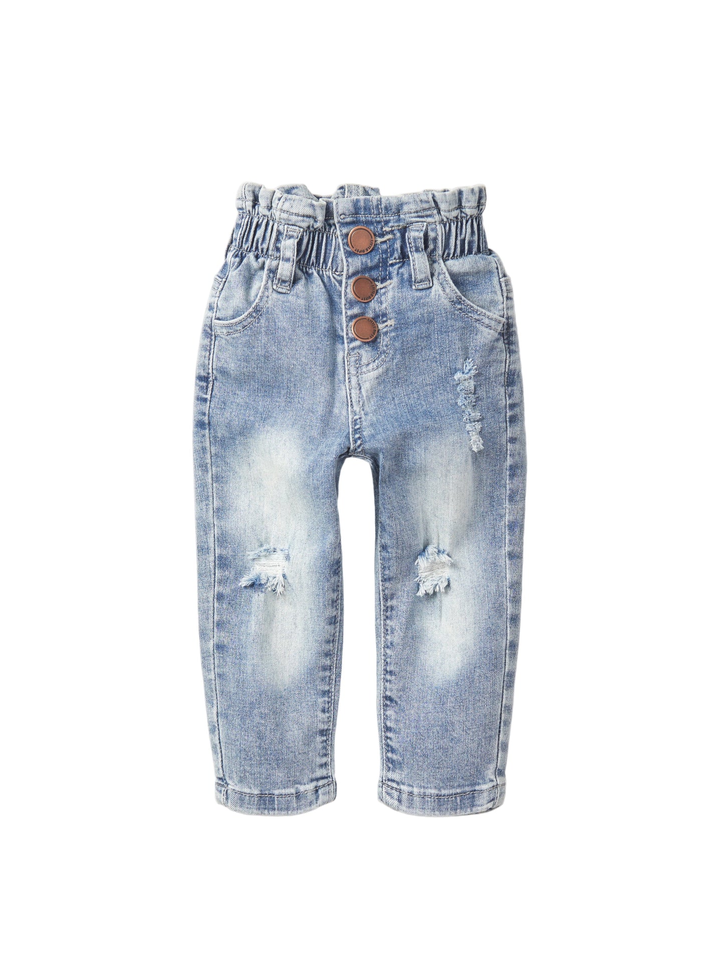 Paperbag Waist Denim | Light Wash