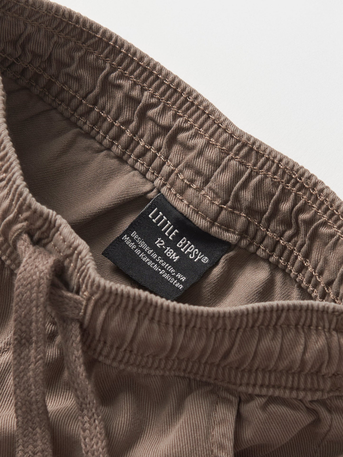 Ruffle Cotton Twill Short | Mushroom