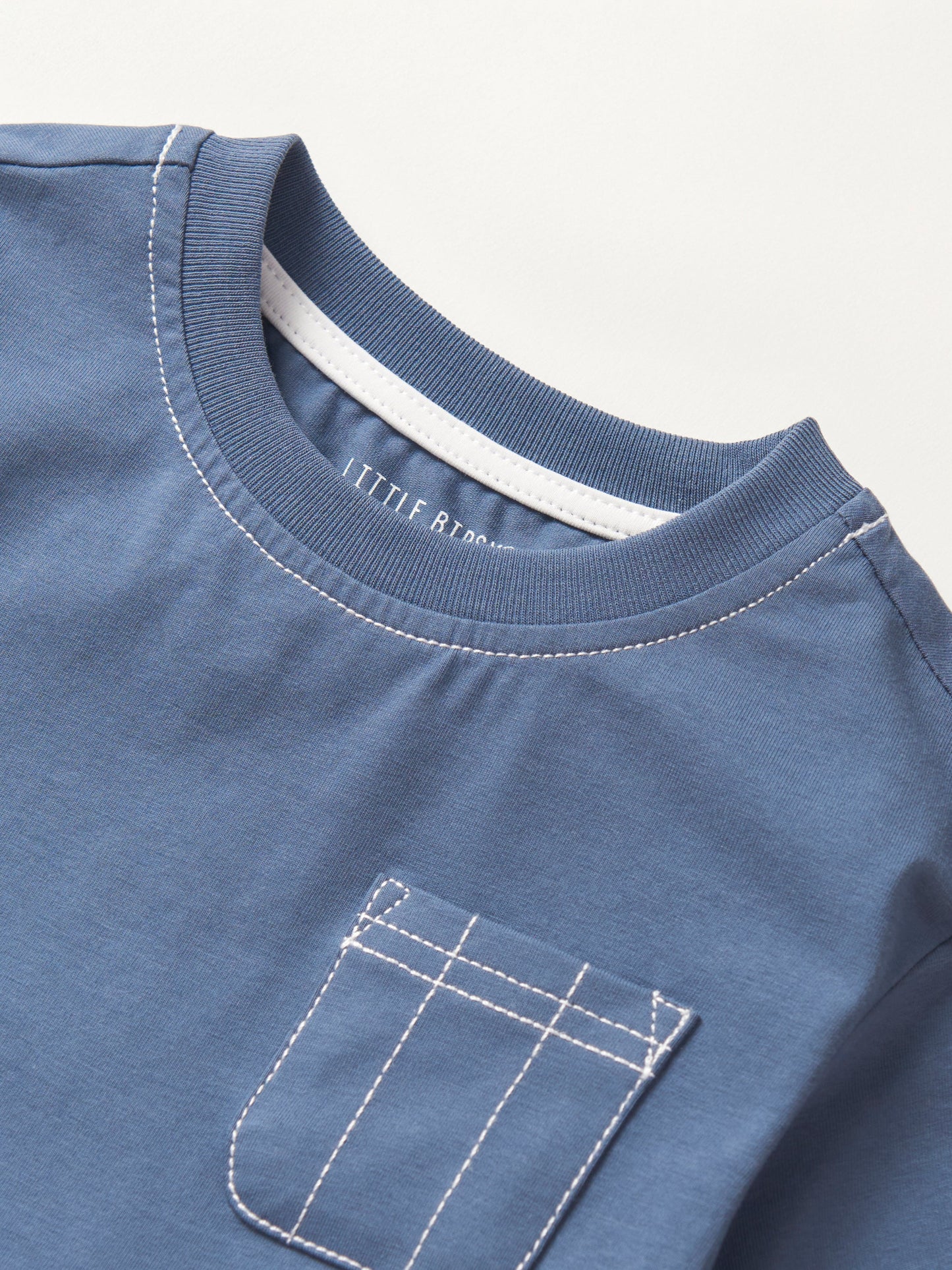 Contrast Thread Tee | Blue