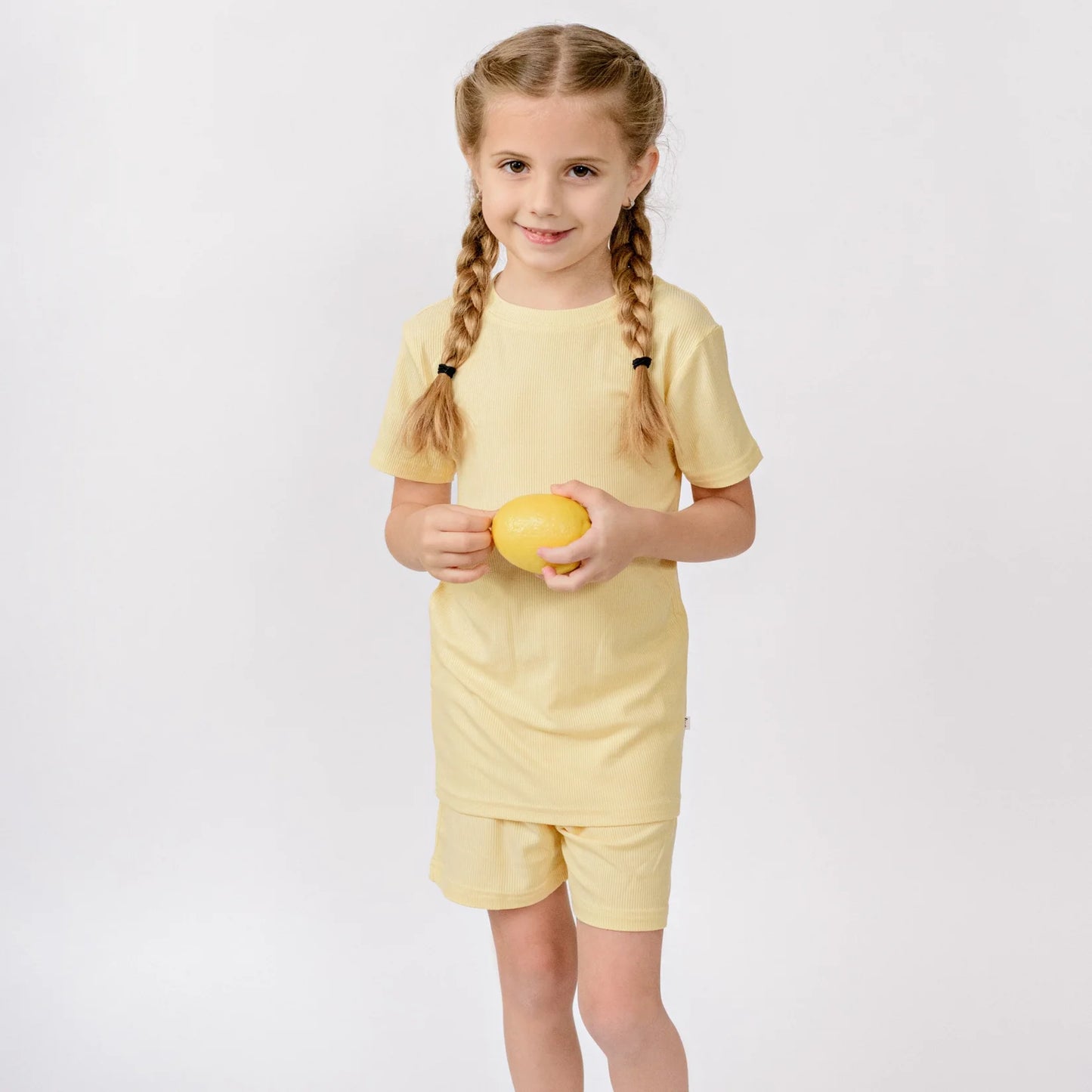 Shorts Bamboo Pajama Set | Lemon Yellow